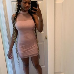 Pink bodycon dress